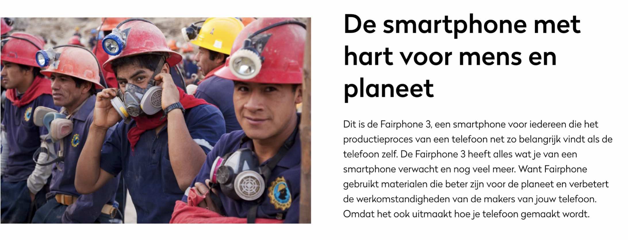 Voorbeeld van een purpose van merk Fairphone